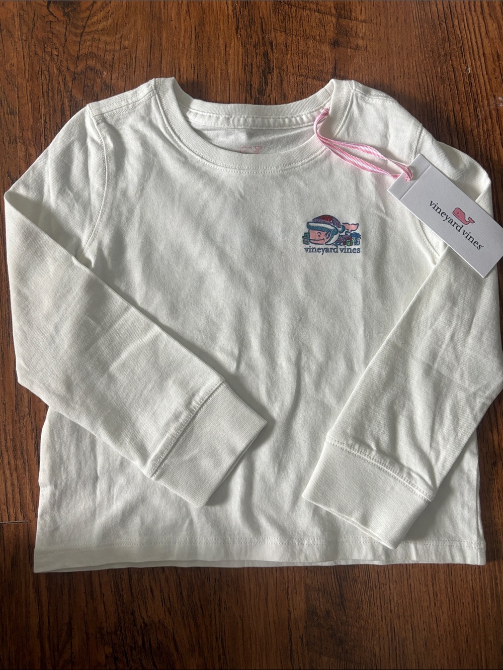 NWT Vineyard Vines Kids White Long-Sleeve Christmas Tee